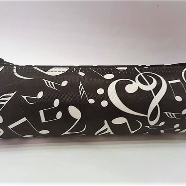 Piórnik z motywem nutowym P12 - nuty - klucz wiolinowy - Made in Poland - muzyczny piórnik - Zebra Music
