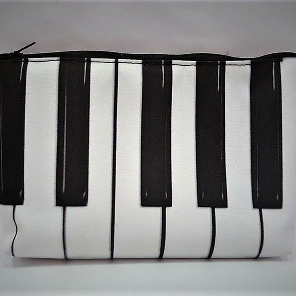Piórnik - kosmetyczka - z klawiaturą fortepianu - P09 - Pianino - Fortepian - Made in Poland - muzyczny piórnik - Zebra Music